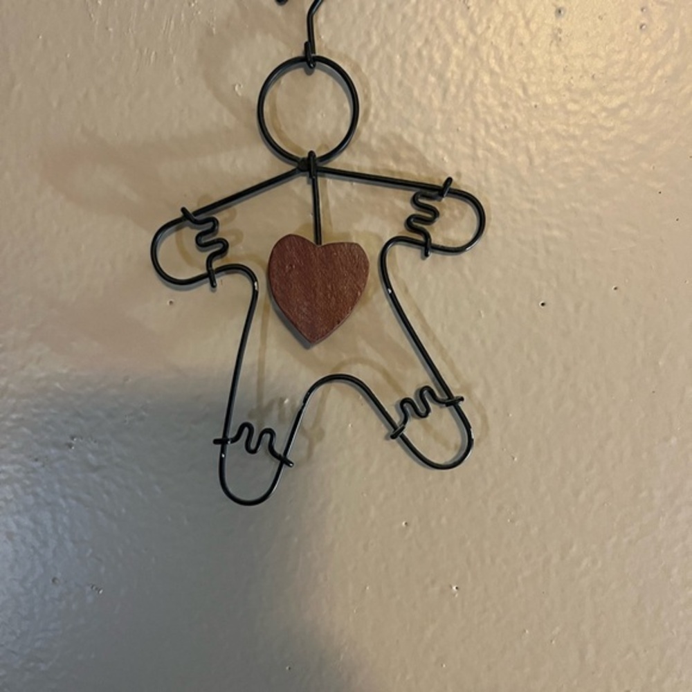 Vintage Wire Heart Gingerbread Decor or Ornament